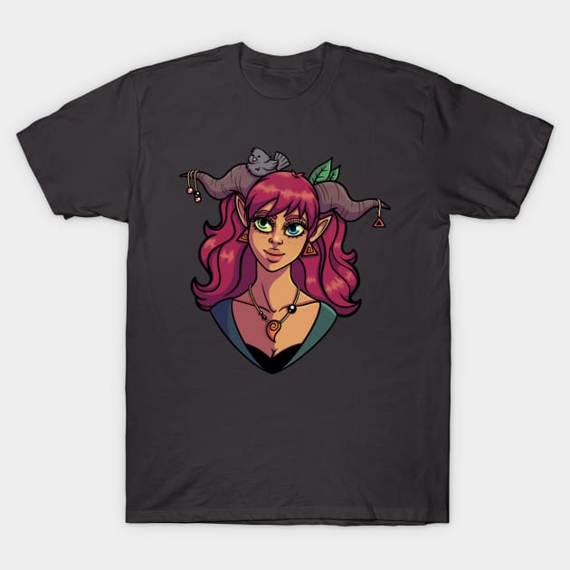 Forest Druid T-Shirt by sushikittehh